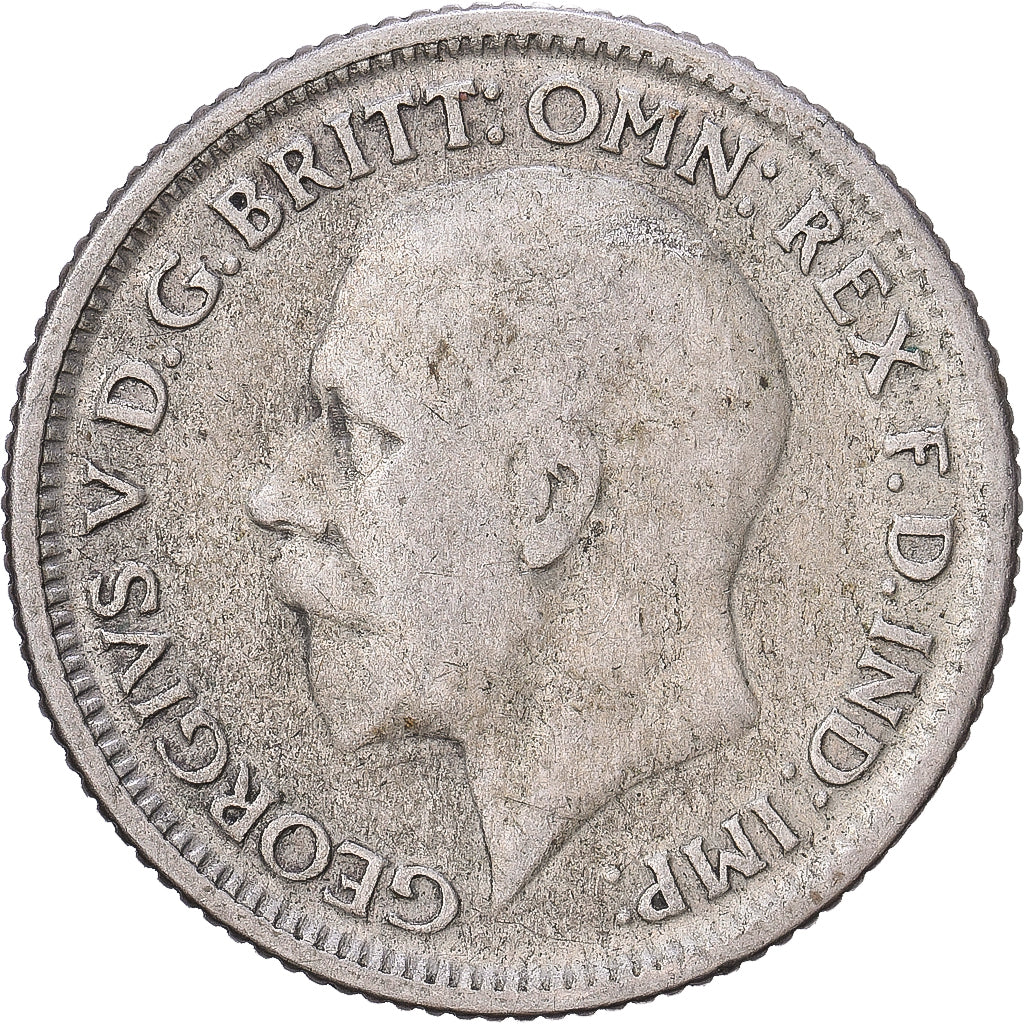 Gran Bretagna, George V, 6 Pence, 1929, Argento, MB+, KM:832