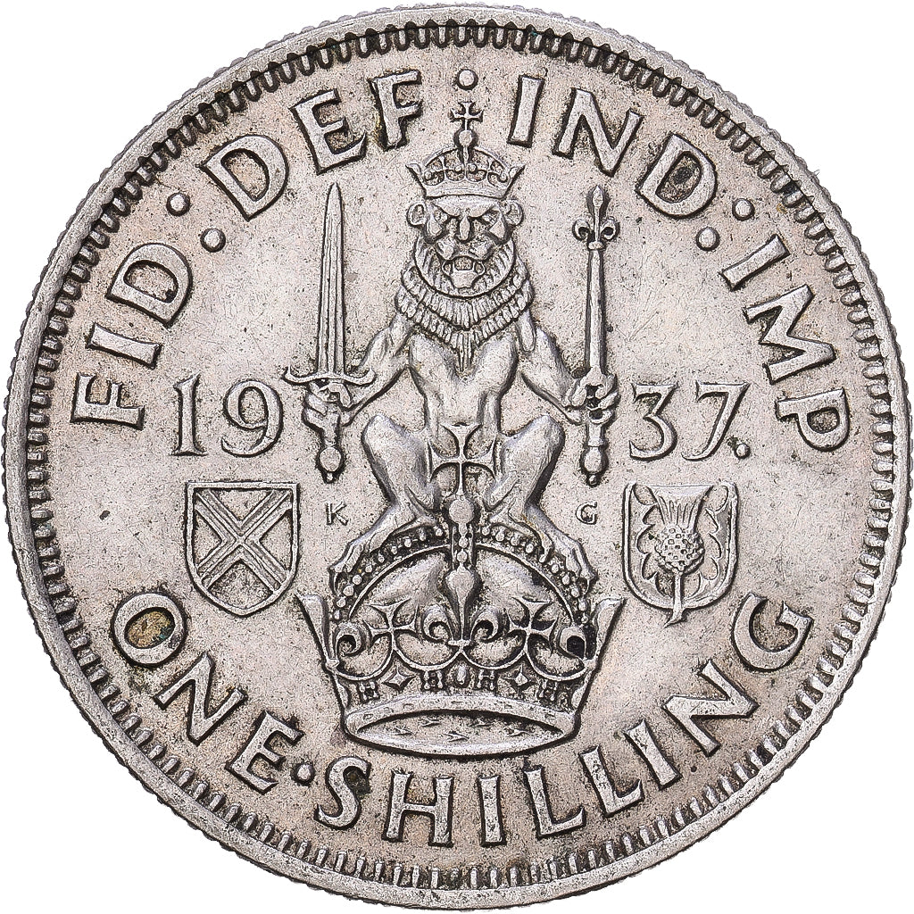 Groot Bretagne, George VI, Shilling, 1937, London, Zilver, ZF