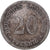 NIEMCY - IMPERIUM, Wilhelm I, 20 Pfennig, 1875, Munich, Srebro, VF(20-25), KM:5
