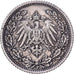 ALEMANIA - IMPERIO, 1/2 Mark, 1907, Stuttgart, Plata, EBC, KM:17
