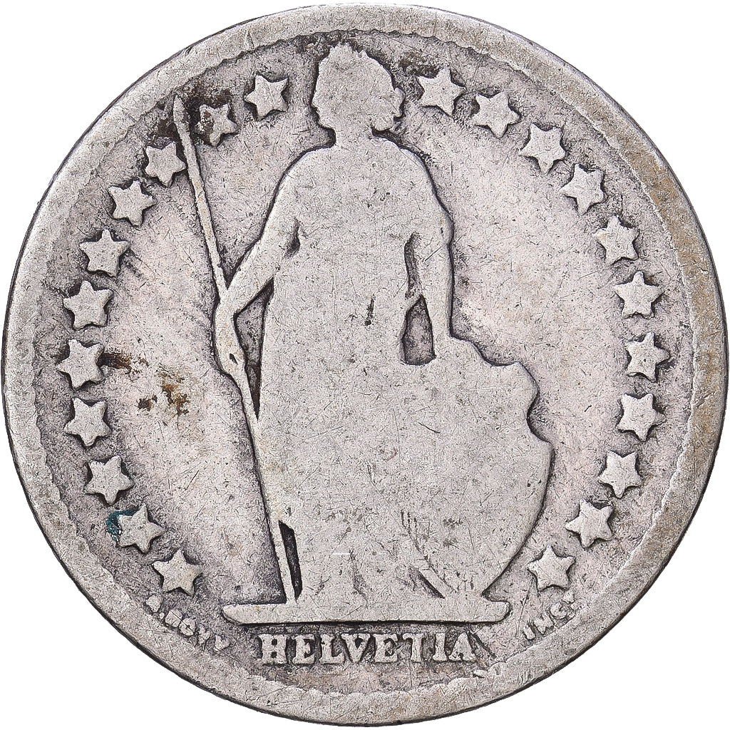 Schweiz, 1/2 Franc, 1881, Bern, Silber, S, KM:23
