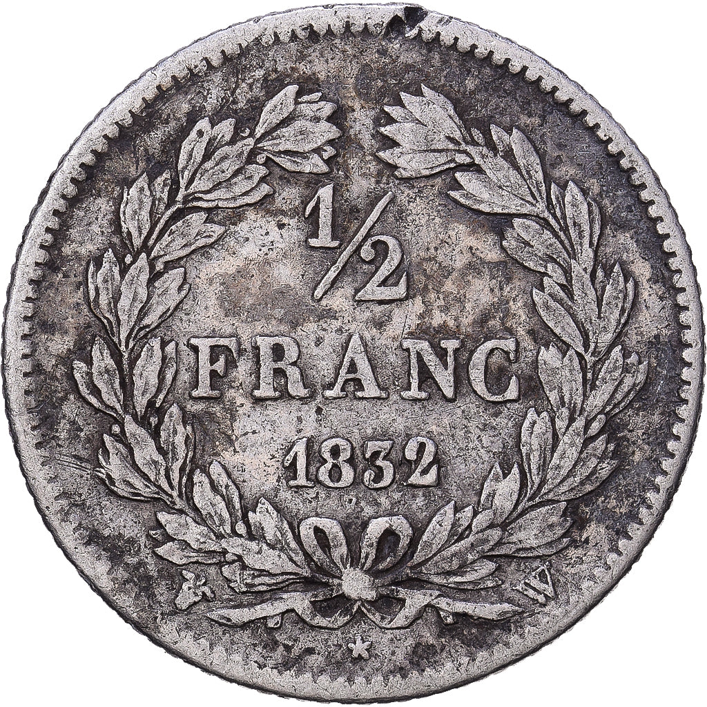 France, 1/2 Franc, Louis-Philippe, 1832, Lille, Argent, TB+, KM:741.13