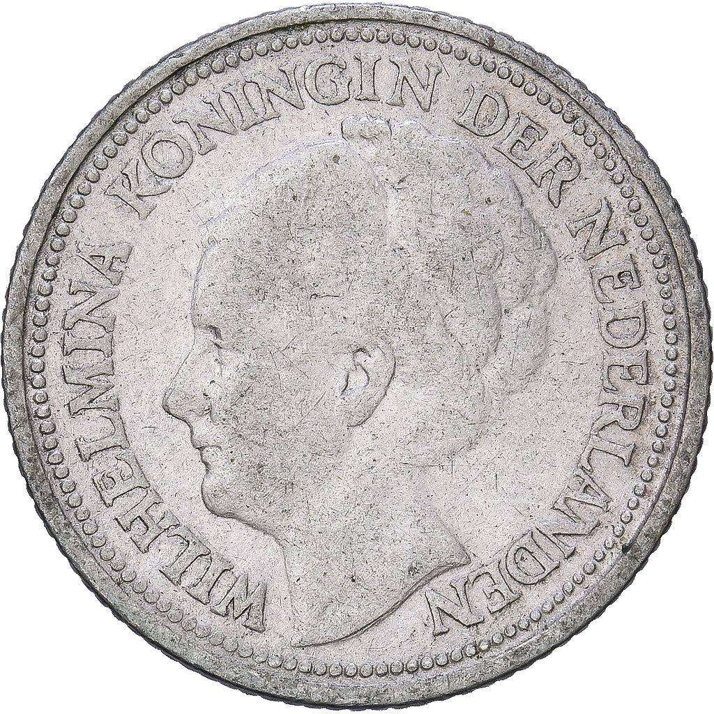 Nederland, Wilhelmina I, 10 Cents, 1926, Zilver, FR+, KM:163