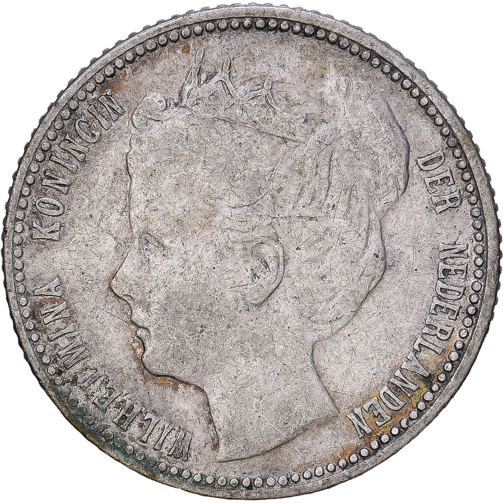 Münze, Niederlande, Wilhelmina I, 25 Cents, 1901, Utrecht, S, Silber, KM:120.2