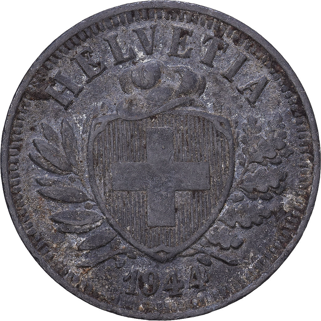 Schweiz, 2 Rappen, 1944, Bern, Zinc, S, KM:4.2b