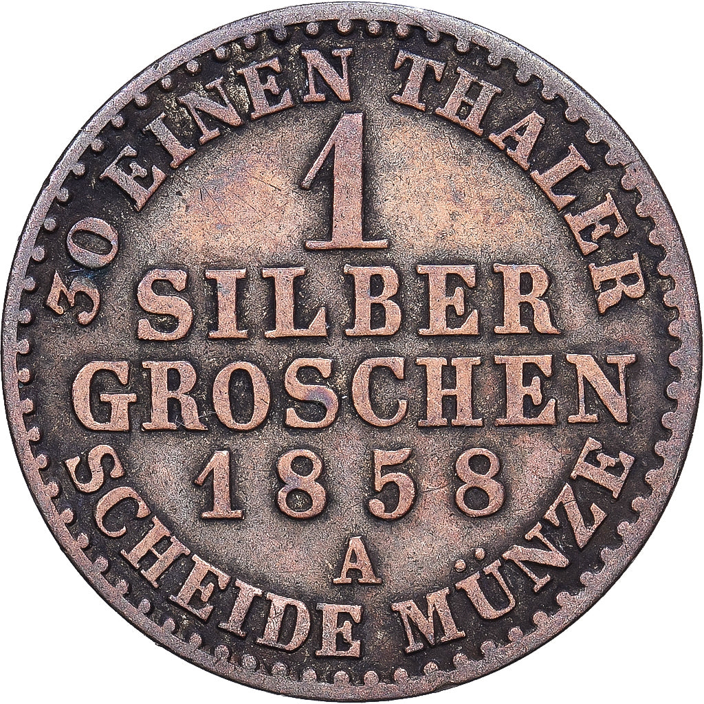 Kingdom of Prussia, Friedrich Wilhelm IV, 1 Silber Groschen, 1858, Berlin