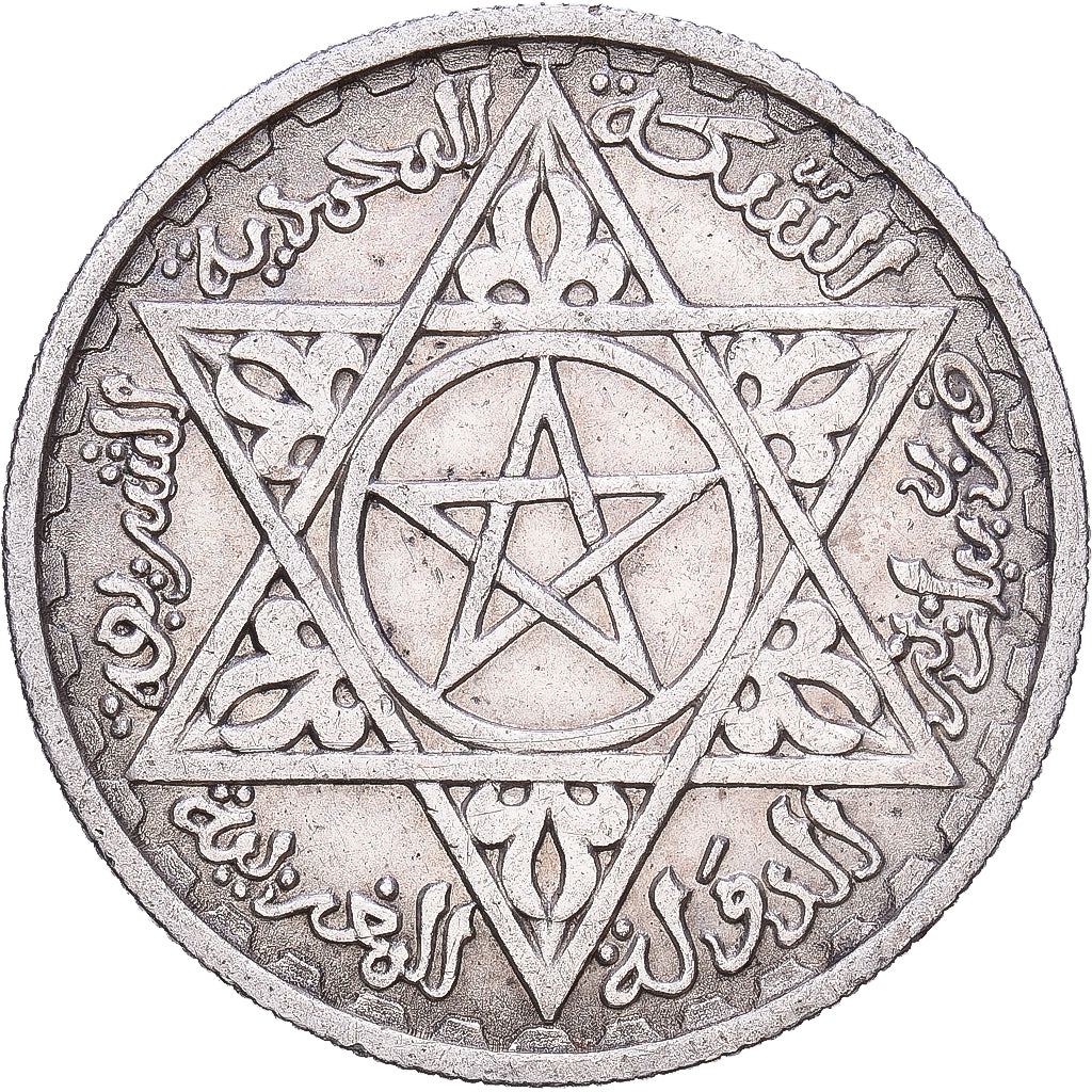 Marokko, Mohammed V, 100 Francs, 1953, Paris, Zilver, ZF, KM:52