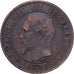 Francia, 2 Centimes, 1857, Lille, Bronce, BC+, KM:796.6
