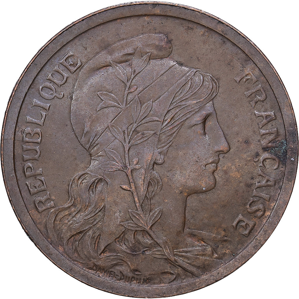 Francia, 2 Centimes, Dupuis, 1898, Paris, Bronce, MBC, Gadoury:107, KM:841