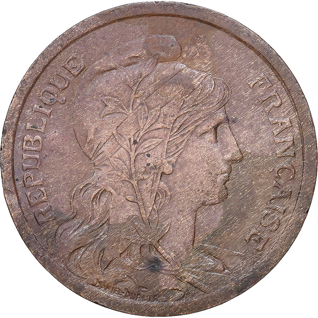 Frankreich, 2 Centimes, Daniel-Dupuis, 1911, Paris, Bronze, S+, Gadoury:107