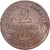 Francia, 2 Centimes, Daniel-Dupuis, 1911, Paris, Bronzo, MB+, Gadoury:107