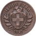 Moneta, Szwajcaria, 2 Rappen, 1941, Bern, EF(40-45), Bronze, KM:4.2a