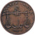 India-Britannica, BOMBAY PRESIDENCY, 1/4 Anna, Paisa, 1833, Calcutta, Rame, MB+