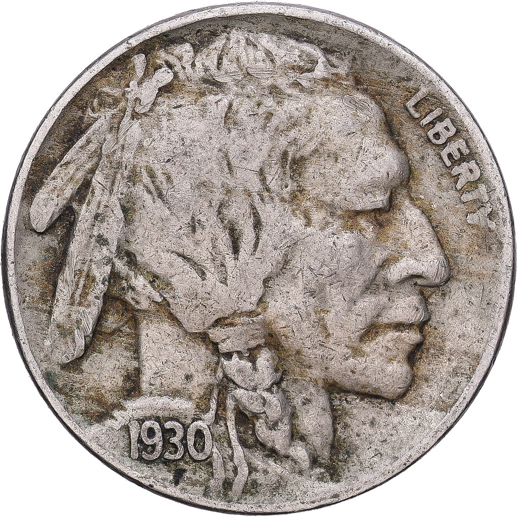 United States, 5 Cents, Buffalo Nickel, 1930, U.S. Mint, Copper-nickel
