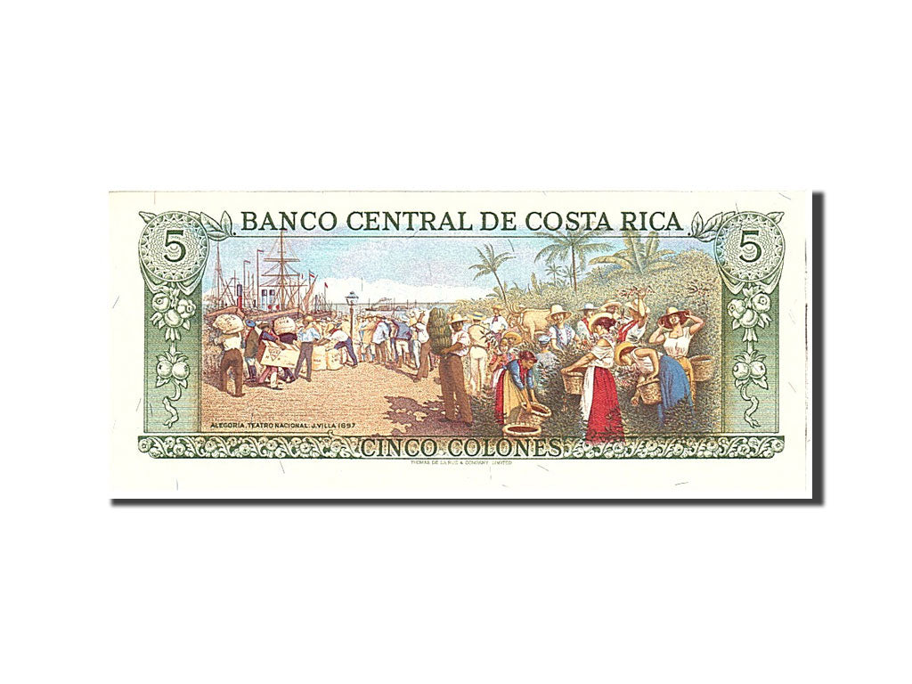 Banknote, Costa Rica, 5 Colones, 1981, 1981-03-12, KM:236e, UNC(65-70)
