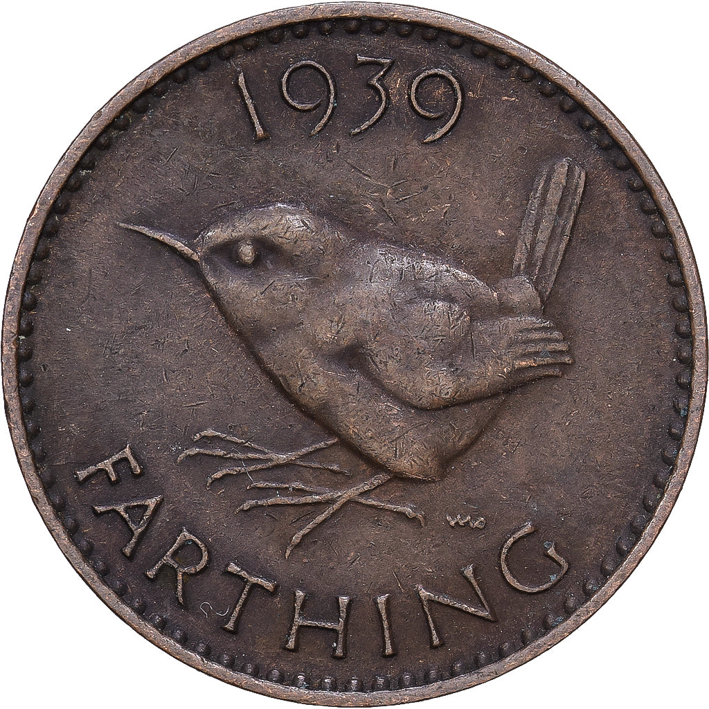 Grande-Bretagne, George VI, Farthing, 1939, Bronze, TTB, KM:843