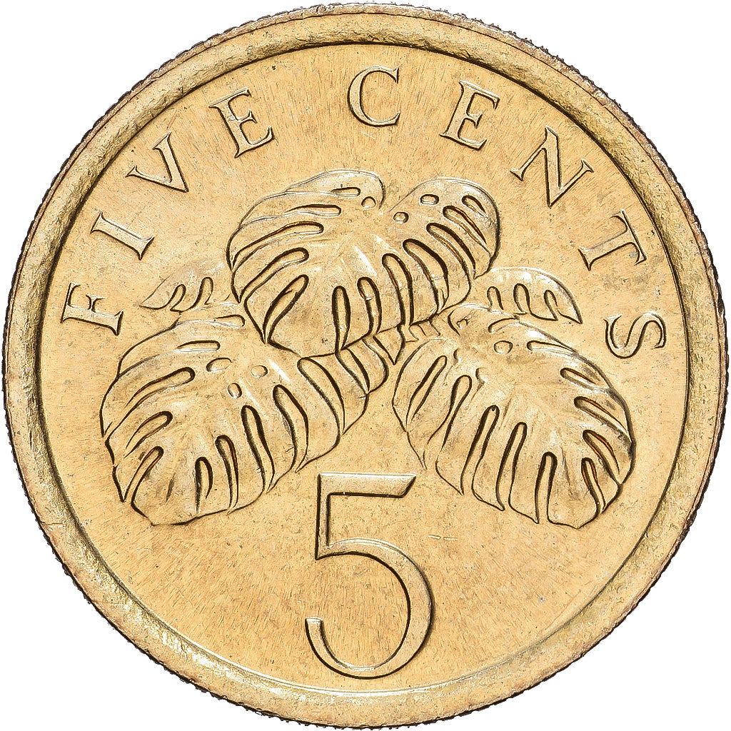 Singapur, 5 Cents, 1988, British Royal Mint, Aluminum-Bronze, UNZ, KM:50