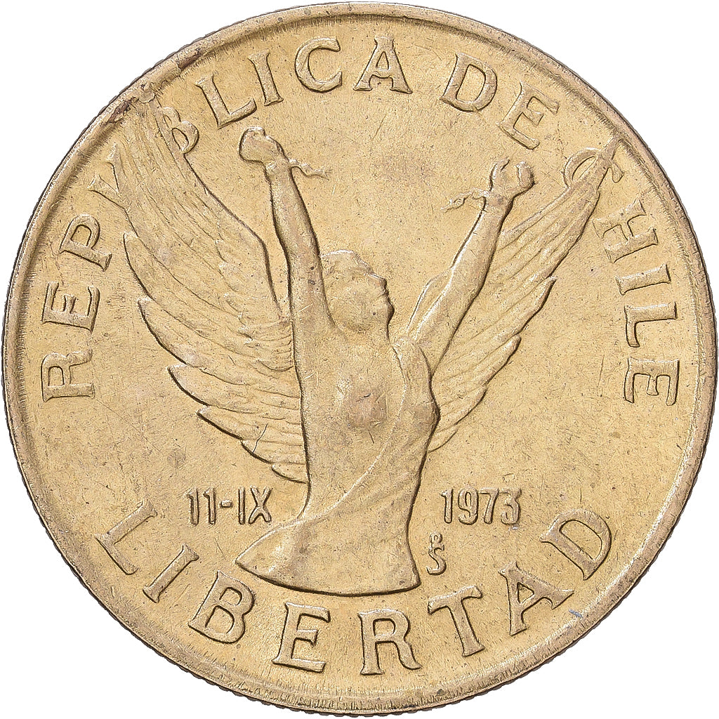 Chili, 10 Pesos, 1989, Santiago, Bronze-Aluminium, SUP, KM:218.2