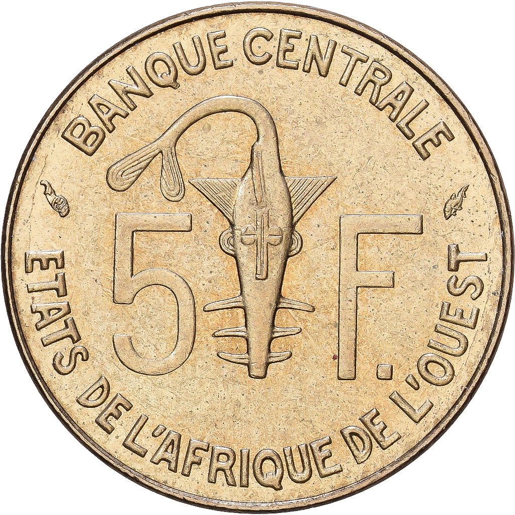 Côte d'Ivoire, 5 Francs, 1980, Aluminum-Nickel-Bronze, SUP, KM:2a