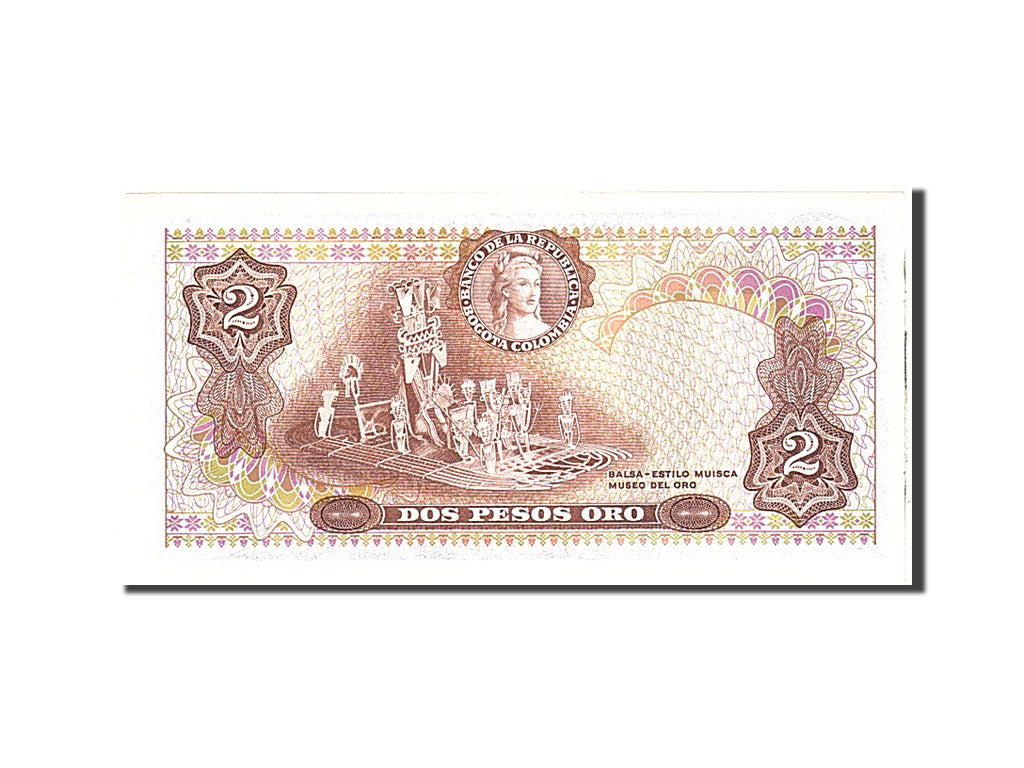 Banknote, Colombia, 2 Pesos Oro, 1977, 1977-07-20, KM:413b, UNC(65-70)