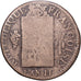 France, Louis XVI, Sol aux balances françoise, 1793 / AN II, Metz, Bronze, TB