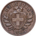 Svizzera, 2 Rappen, 1918, Bern, Bronzo, BB, KM:4.2