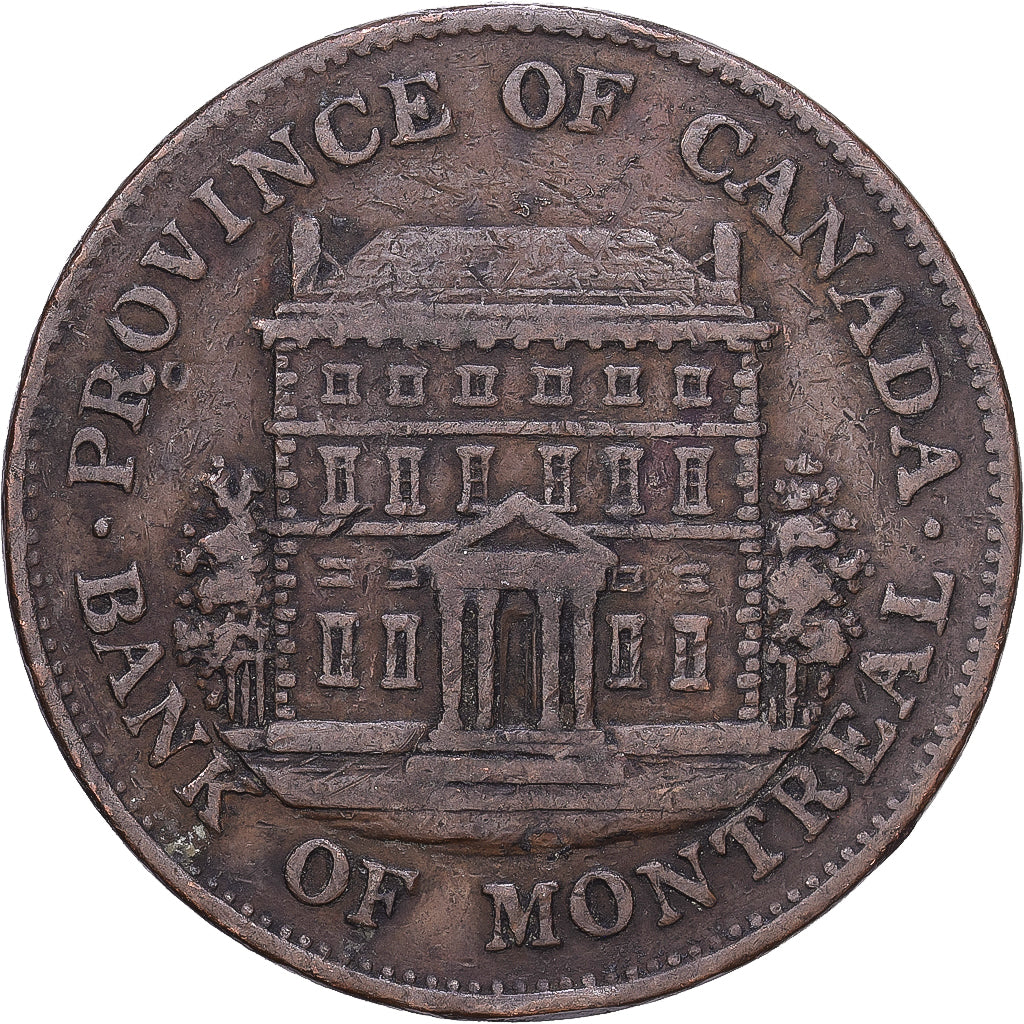 Kanada, Lower Canada, Sou, 1/2 PENNY, 1844, Soho Mint, Kupfer, S+, KM:Tn18