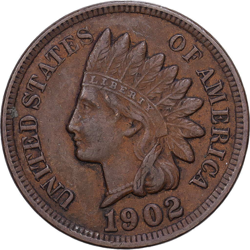 Estados Unidos da América, Cent, Indian Head, 1902, U.S. Mint, Bronze