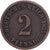 GERMANIA - IMPERO, Wilhelm I, 2 Pfennig, 1875, Frankfurt, Rame, MB+, KM:2