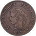 França, 2 Centimes, Cérès, 1887, Paris, Bronze, VF(30-35), Gadoury:105