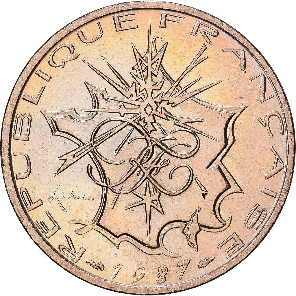 Frankreich, 10 Francs, Mathieu, 1987, Nickel-brass, SS, Gadoury:814, KM:940