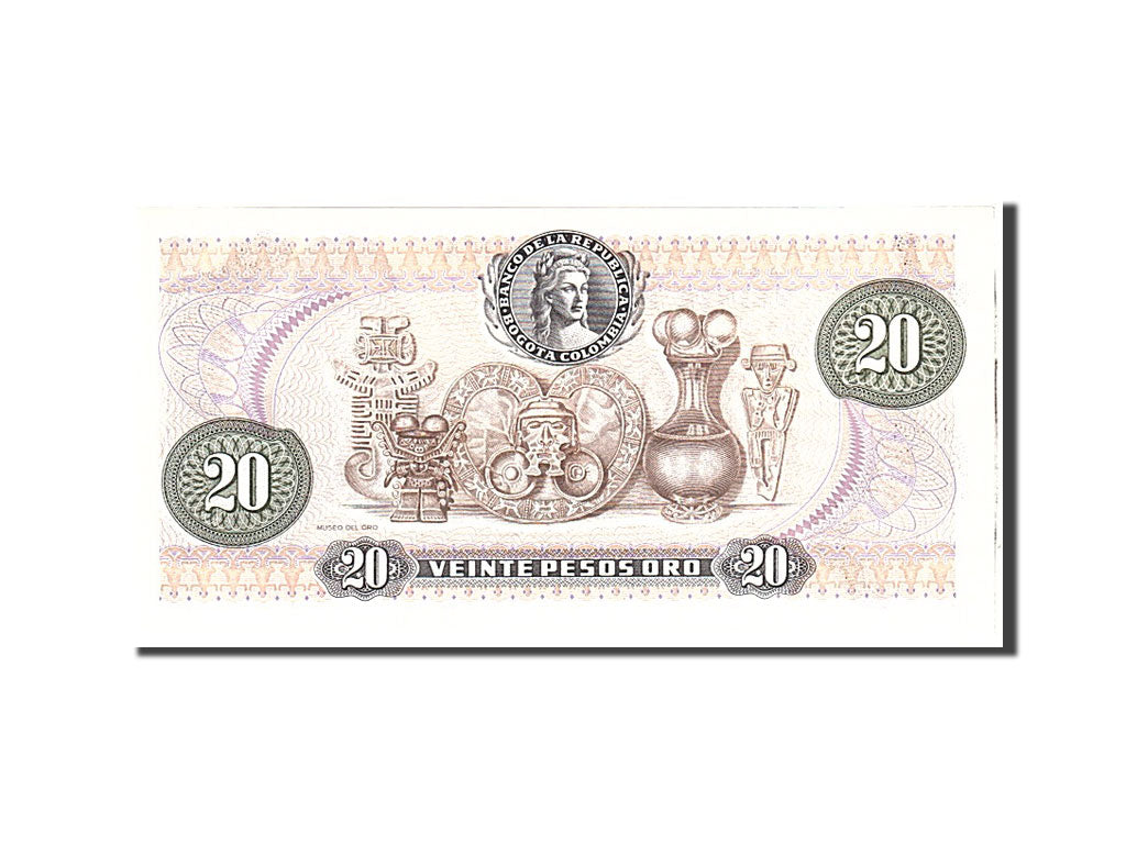 Billete, 20 Pesos Oro, 1983, Colombia, KM:409d, 1983-01-01, UNC