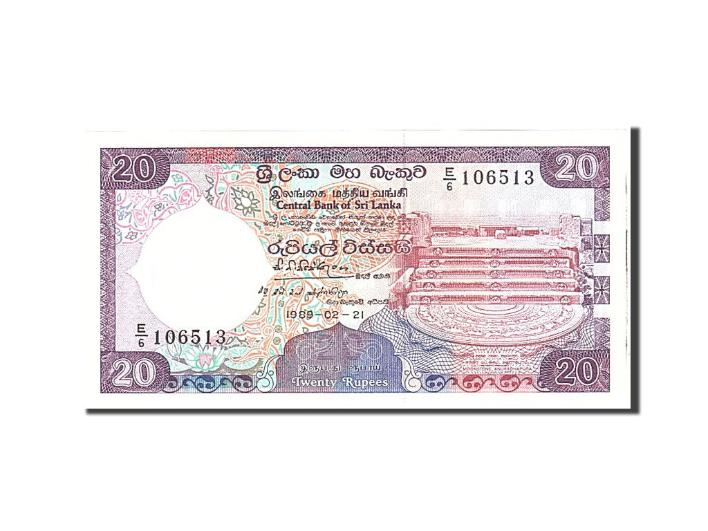 Banknote, Sri Lanka, 20 Rupees, 1989, 1989-02-21, KM:97b, UNC(65-70)