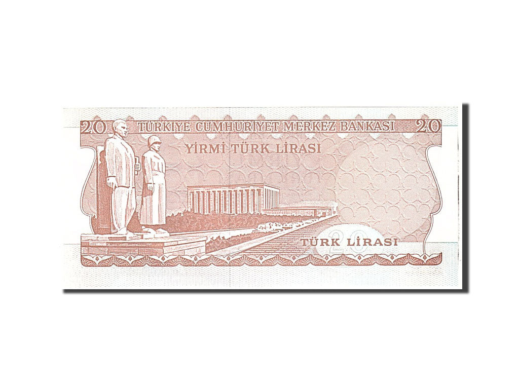 Banknote, Turkey, 20 Lira, 1974, Undated, KM:187b, UNC(65-70)