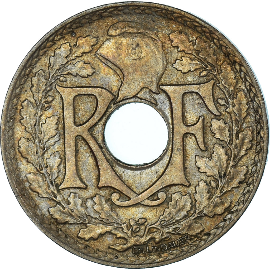 Münze, Frankreich, Lindauer, 25 Centimes, 1918, SS, Kupfer-Nickel, KM:867a