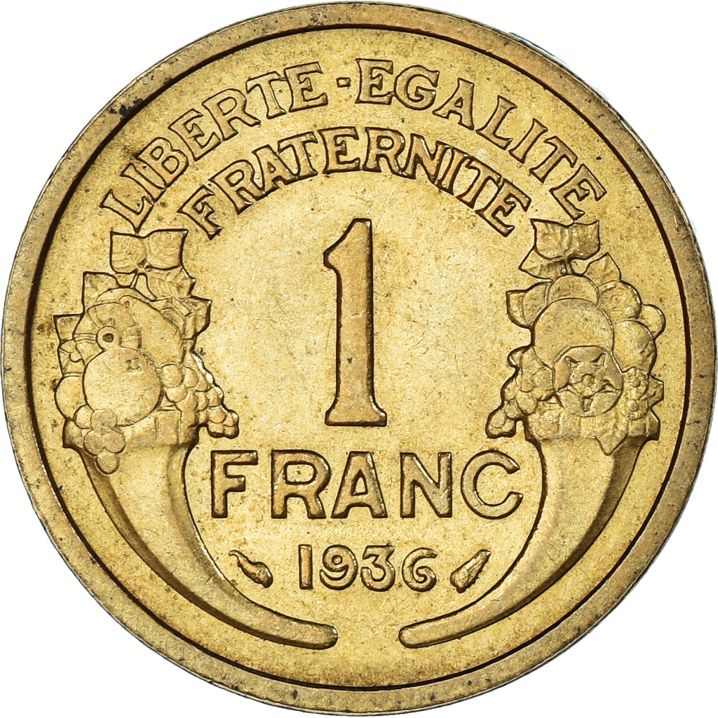 Moeda, França, Morlon, Franc, 1936, AU(55-58), Alumínio-Bronze, KM:885