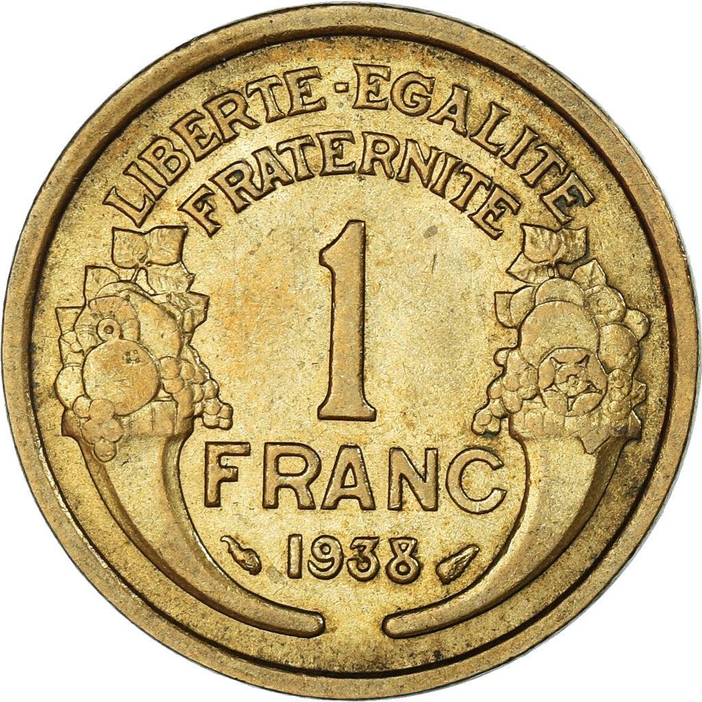 Münze, Frankreich, Morlon, Franc, 1938, VZ, Aluminum-Bronze, KM:885