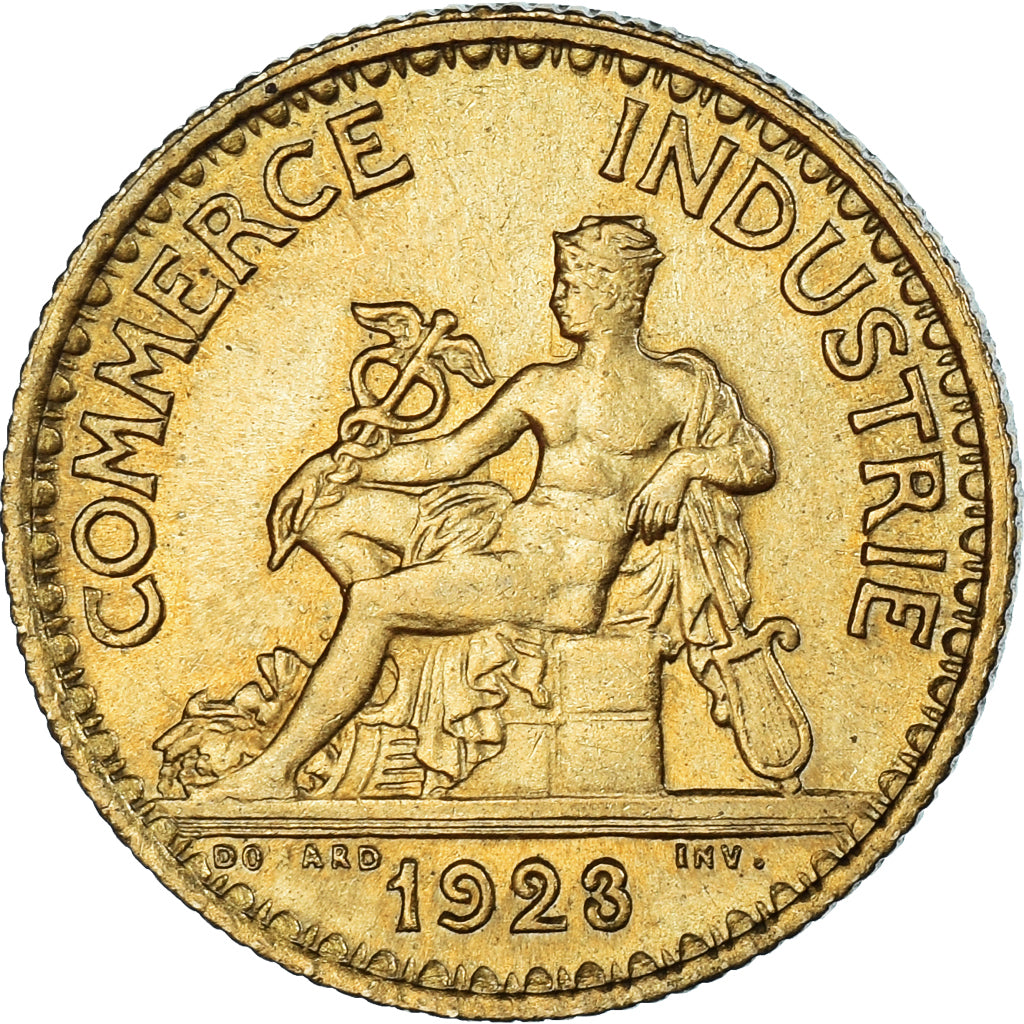 Coin, France, Chambre de commerce, Franc, 1923, Paris, AU(55-58)