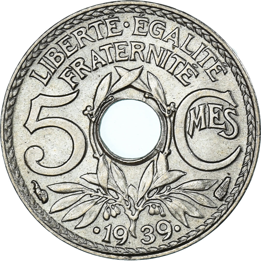Moneta, Francia, Lindauer, 5 Centimes, 1939, SPL, Nichel-bronzo, KM:875a