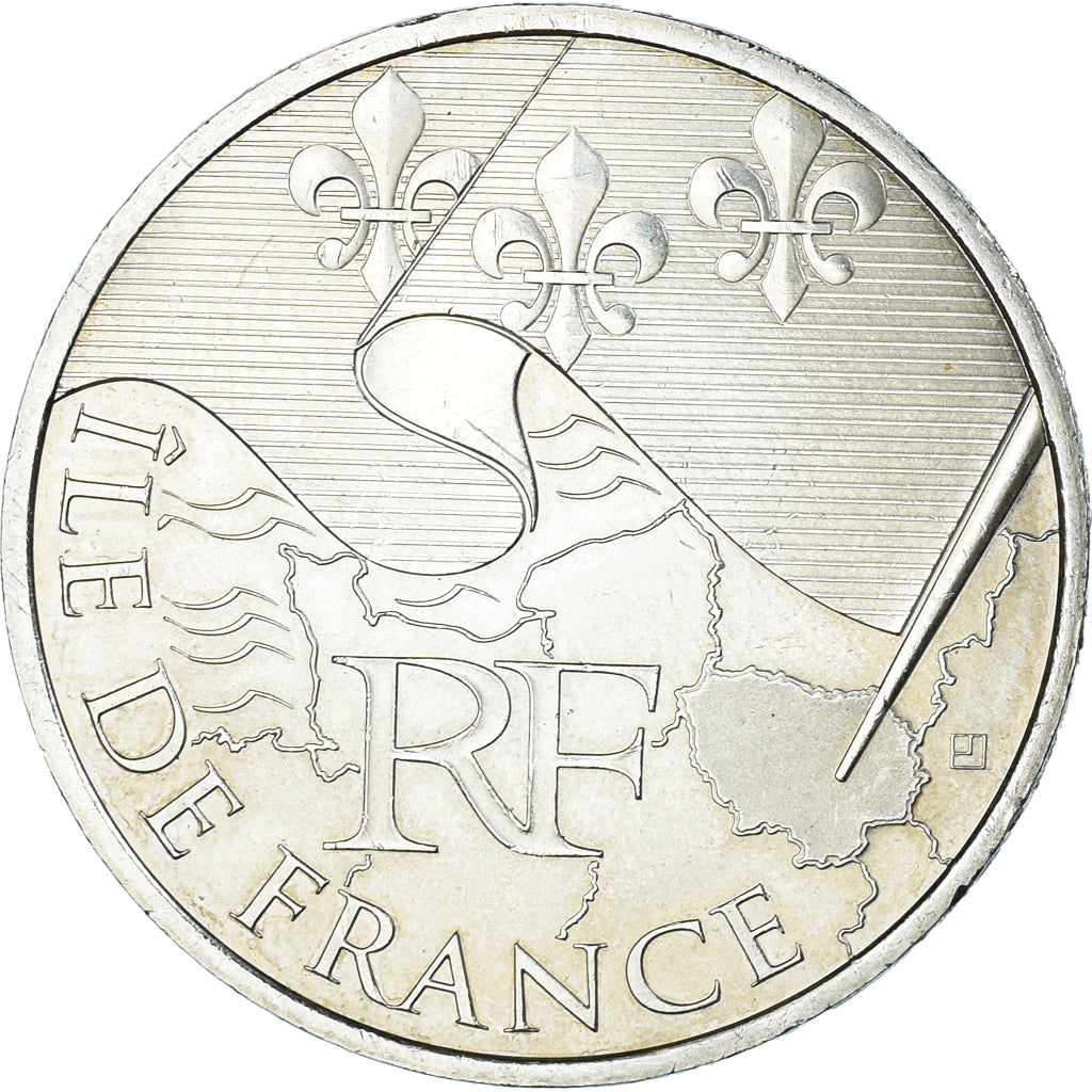 France, 10 Euro, 2010, Paris, Ile De France, MS(60-62), Silver, KM:1657