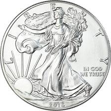 Coin, United States, Dollar, 2016, American Silver Eagle, MS(63), Silver