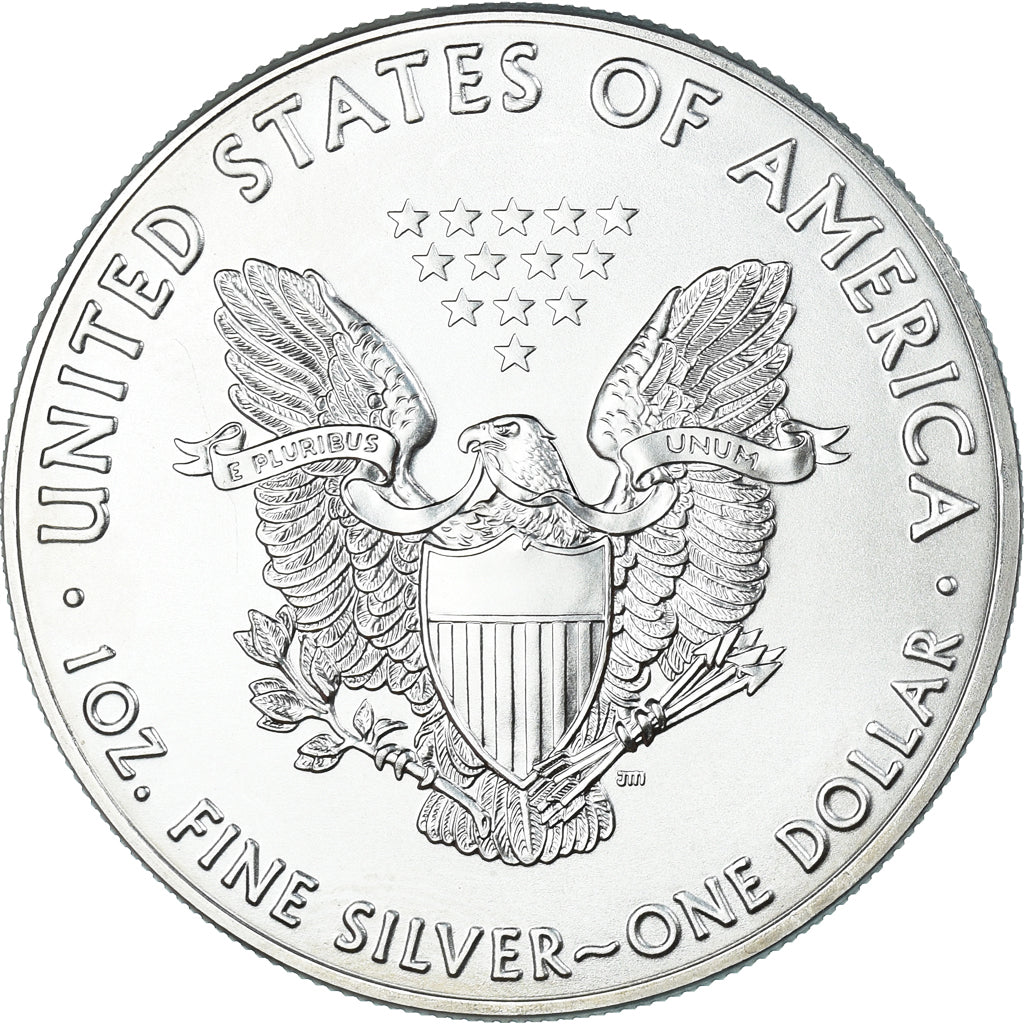 Coin, United States, Dollar, 2016, American Silver Eagle, MS(63), Silver