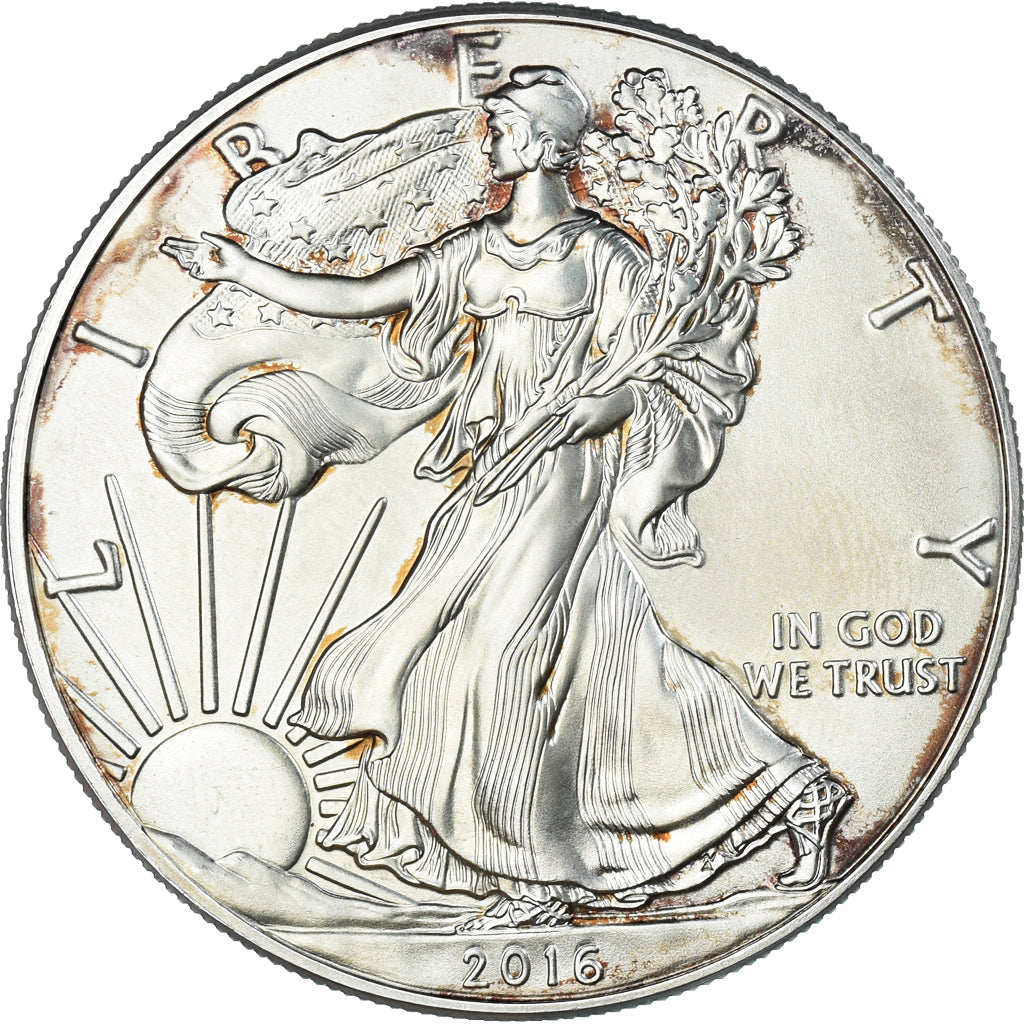 Coin, United States, Dollar, 2016, American Silver Eagle, MS(63), Silver