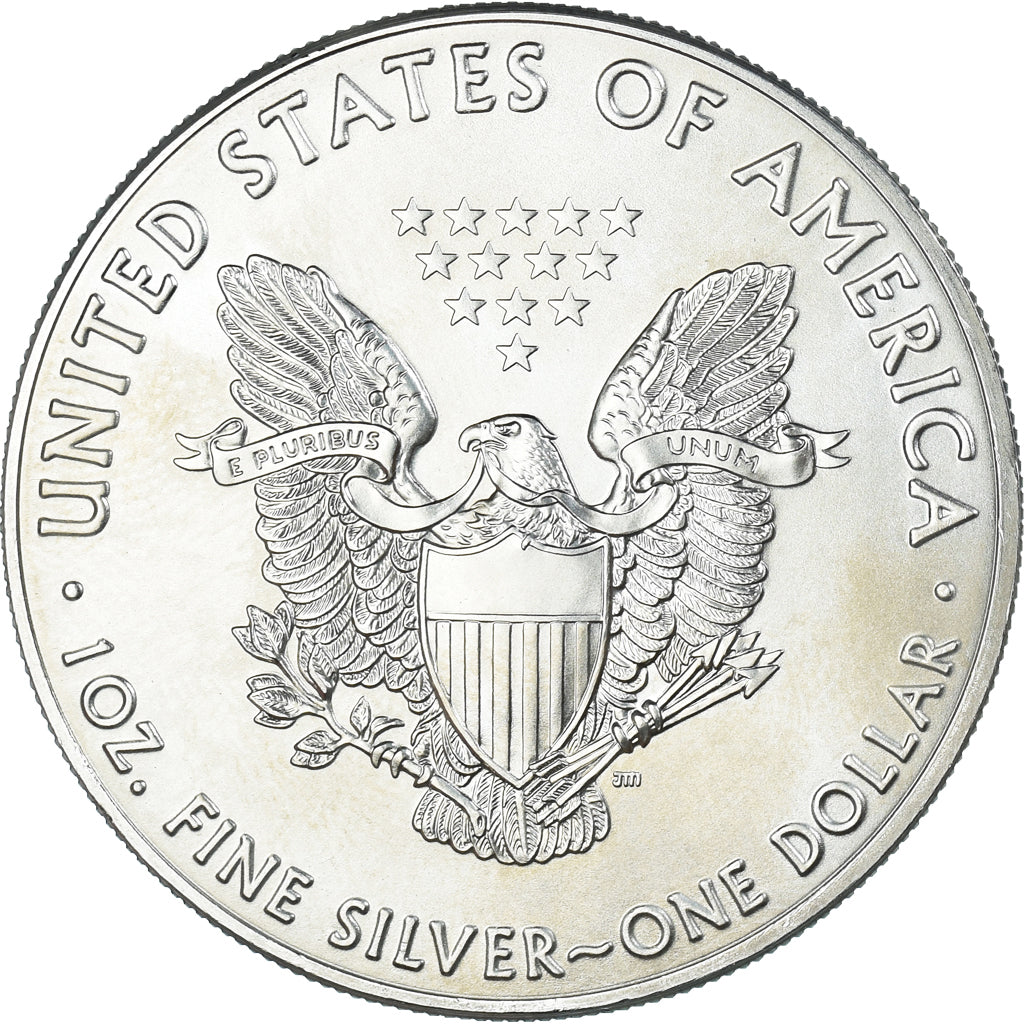 Coin, United States, Dollar, 2016, American Silver Eagle, MS(63), Silver