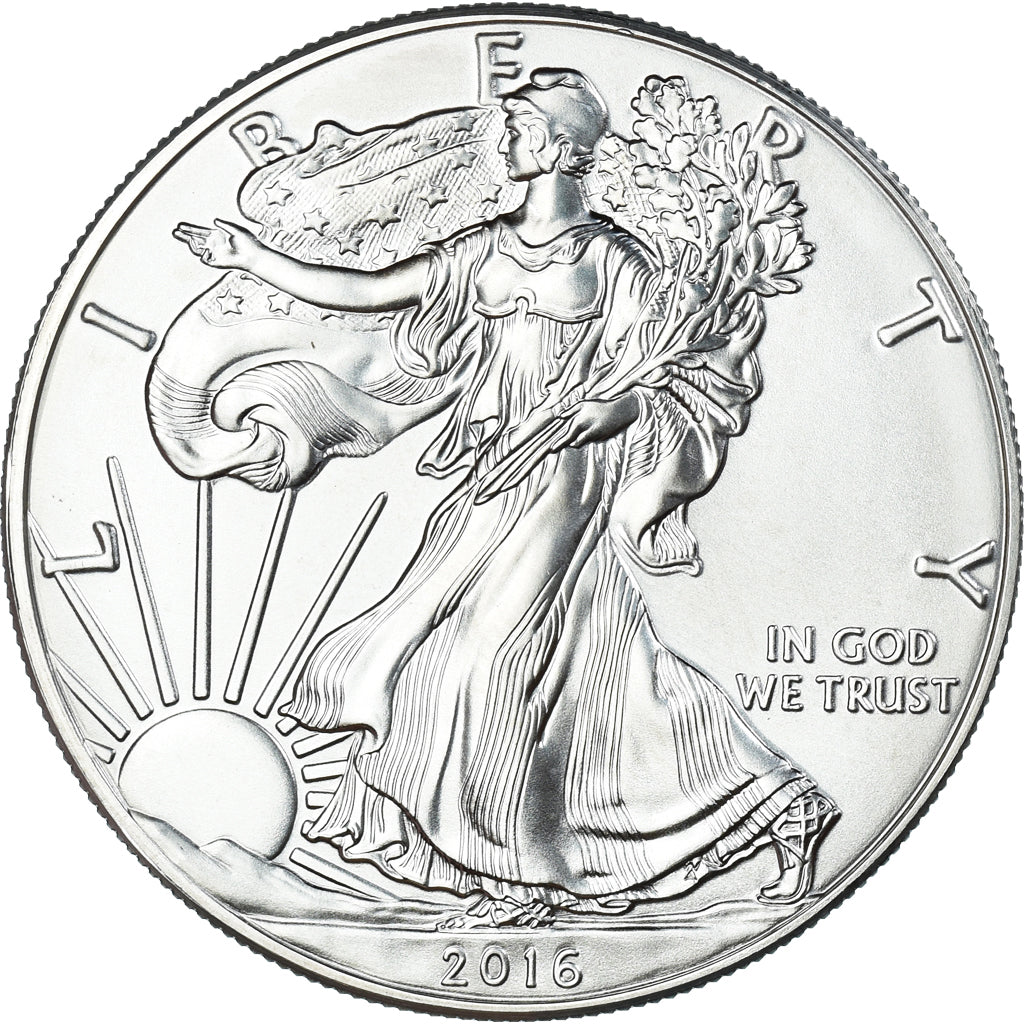 Moneda, Estados Unidos, Dollar, 2016, American Silver Eagle, SC, Plata