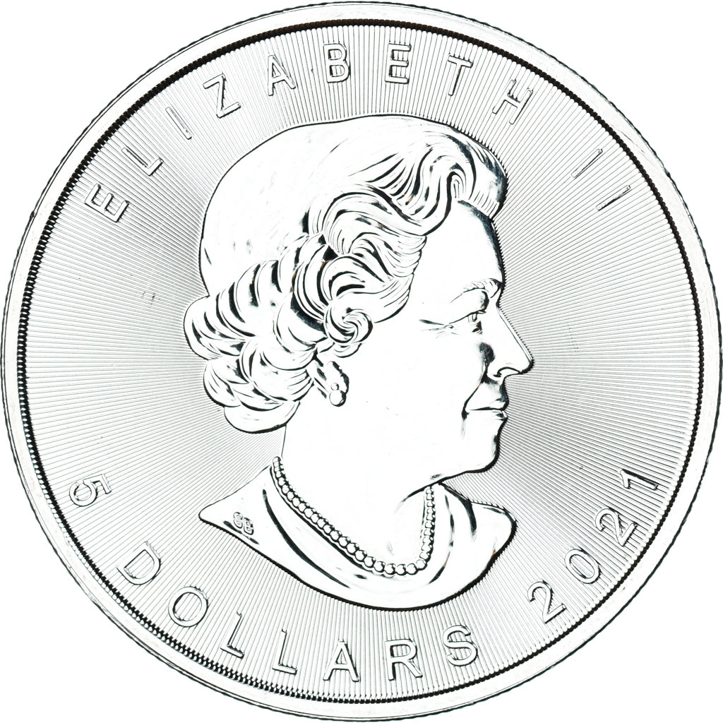 Moneta, Canada, 5 Dollars, 2021, Maple Leaf, SPL, Argento