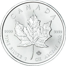 Munten, Canada, 5 Dollars, 2021, Maple Leaf, UNC-, Zilver