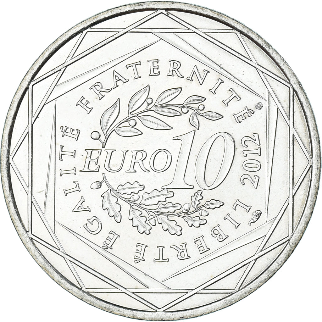 France, 10 Euro, 2012, Bretagne, AU(55-58), Silver