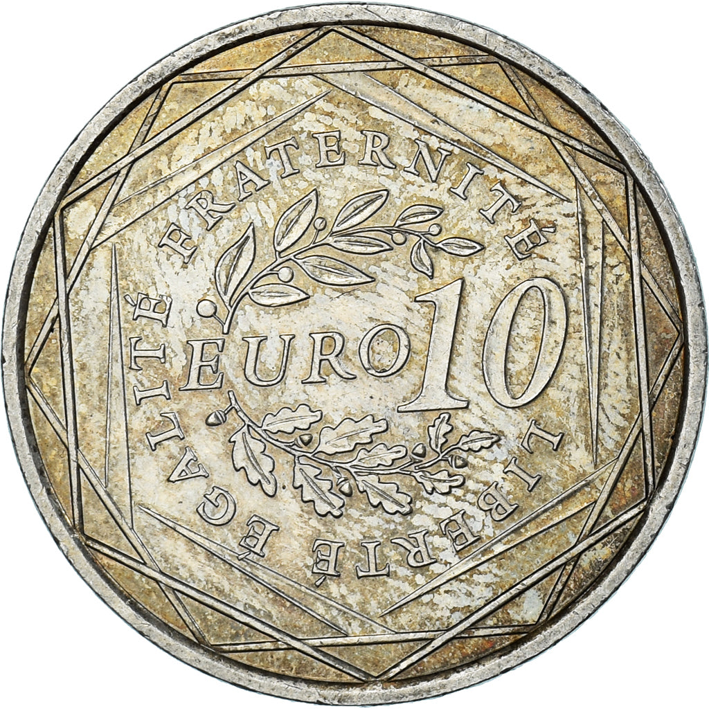 Frankrijk, 10 Euro, 2009, Semeuse, ZF+, Zilver