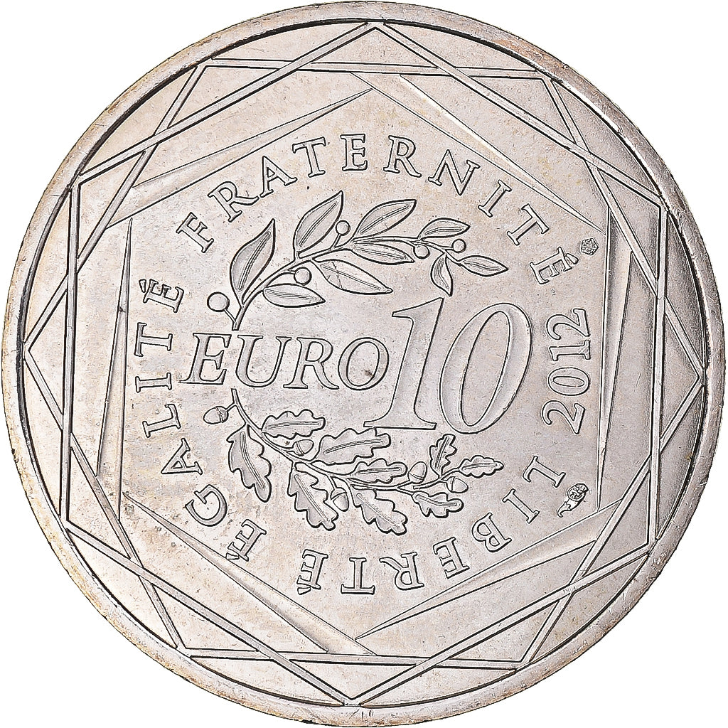 França, 10 Euro, 2012, Bretagne, MS(63), Prata